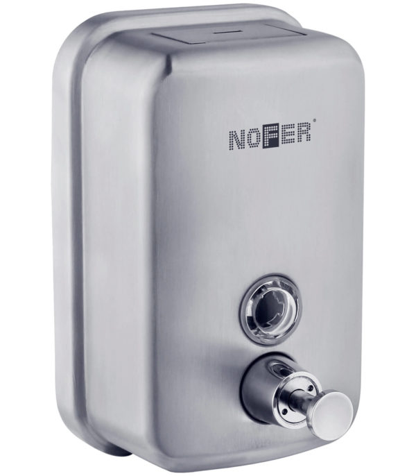 Металлический дозатор жидкого мыла NOFER, арт.03001.S