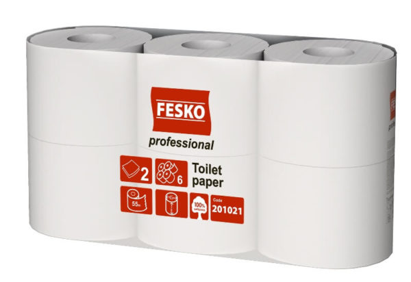 Туалетная бумага FESKO в стандартных рулонах Professional S